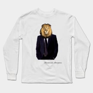 Lion In A Suit Long Sleeve T-Shirt